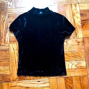 Black velvet top